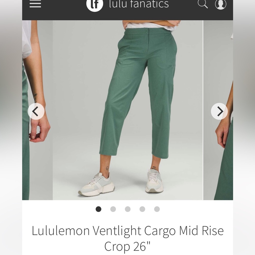 Lululemon Ventlight Cargo Crop
